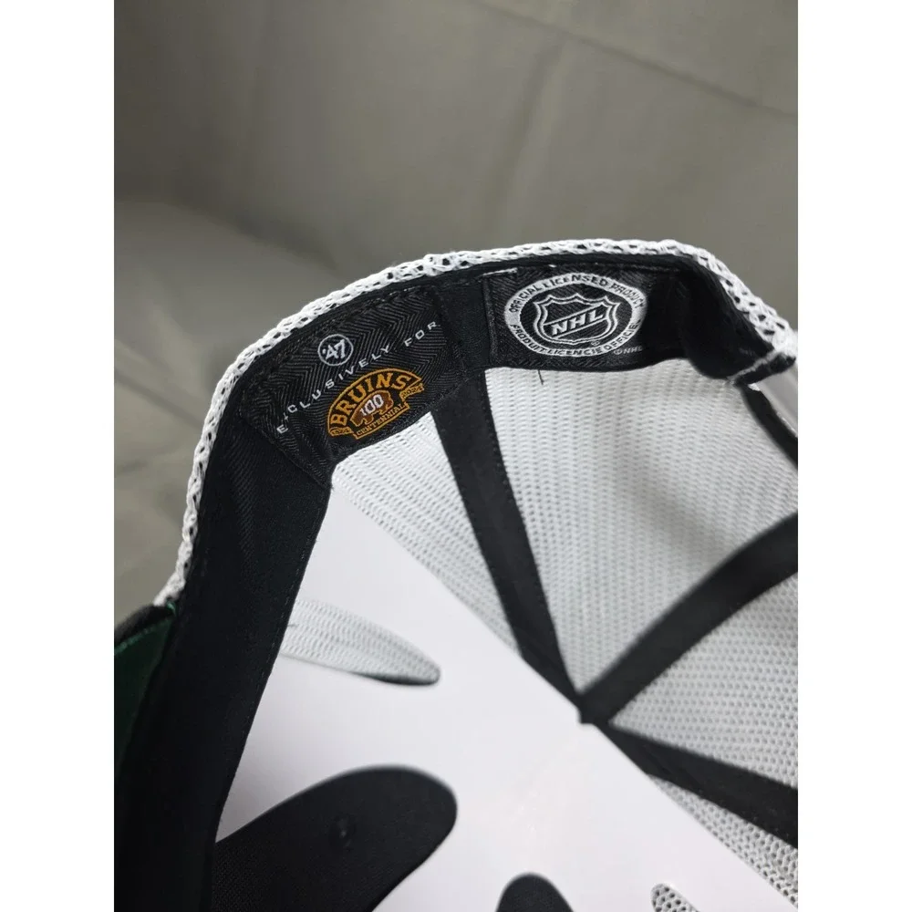 Boston Bruins Hat '47 Brand Trucker Snapback Black Centennial 100th NHL Cap NWT